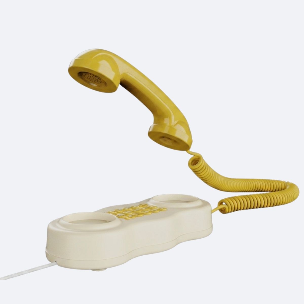 Téléphone combiné jaune 