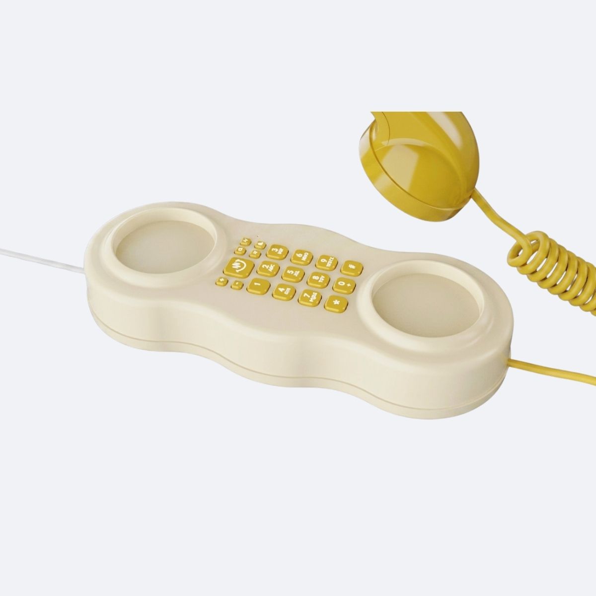 Téléphone Combiné jaune